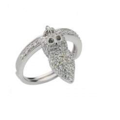 Anello Gufo in Argento e Zirconi GFA120