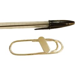 Fermasoldi in Argento 925 canna tonda con piastrina PERSONALIZZABILE