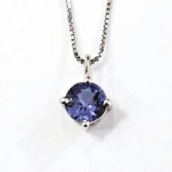 Collana Punto Luce in Oro Bianco e Tanzanite