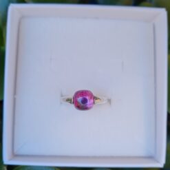 Anello Nudo in Argento e Pietra Naturale Viola