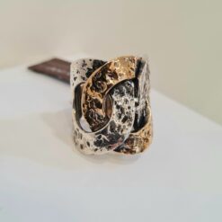 Anello Catena in Argento e Bronzo