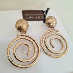 Ursumando Orecchini Spirale Argento Bronzo Martellati Artigianale OR985