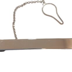 Fermacravatta Argento 925 rettangolare liscio
