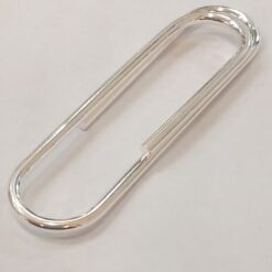 Fermasoldi Graffetta in Argento 925 MASSICCIO canna tonda piena