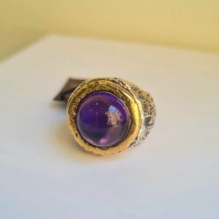 Ursumando Anello in Argento e Bronzo con Ametista AN515