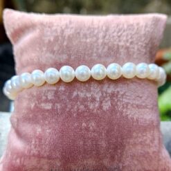 Bracciale Perle Naturali in Oro Bianco