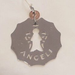 Ciondolo Pendente Angelo piastra in Argento GIA76
