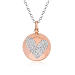 Chiama Angeli GIANNOTTI in Argento Rosa e Cuore con Zirconi SFA157
