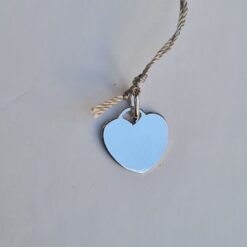 Ciondolo a forma di cuore in Argento 925 Personalizzabile 2,8 cm x 2,8 cm