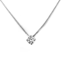 Collana in Argento 925 Punto Luce con Zircone varie grandezze