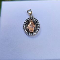 Ciondolo Madonnina Guadalupe Argento 925 e Zirconi