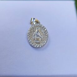 Ciondolo Madonnina Guadalupe Argento 925 e Zirconi Bianchi