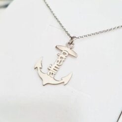 Collana Ancora Papà in Argento 925 PERSONALIZZABILE
