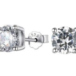 Orecchini Argento 925 Punto Luce con Zirconi varie misure pietra