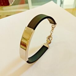 Bracciale Targhetta in Argento925 e Caucciu' - Personalizzabile