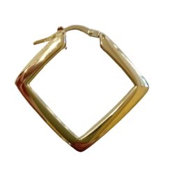 Orecchini Argento925 forma Rombo canna Quadrata