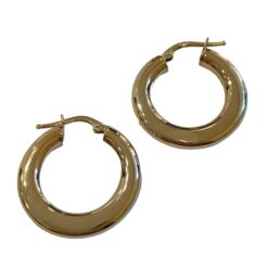Orecchini Argento925 mod.cerchio canna doppia bombata