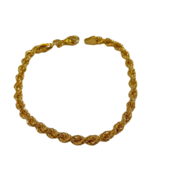 Bracciale Funetta in Argento925 Laminato Oro Giallo