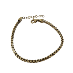 Bracciale Maglia Spiga a canna quadrata in Argento925 Chiusura Special