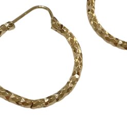 Orecchini Argento925 mod.cerchio canna tonda diamantata