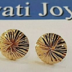 Orecchini in Oro Giallo 750/00 (18kt) forma tonda sfaccattato effetto brillante