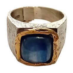 Ursumando Anello Argento925 e Bronzo con Cianite Blu AN572