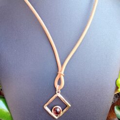 Ursumando Collana Rombo con Granato Argento e Bronzo Lav.Artigianale CD/OR1034