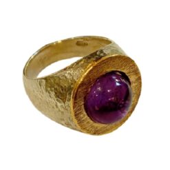 Anello Ursumando con Ametista Argento e Bronzo Lav.Artigianale AN591