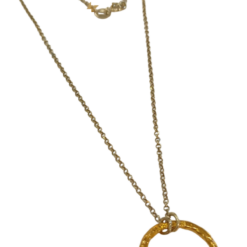 Ursumando Collana Cerchio Granato Argento e Bronzo Lav.Artigianale CD482