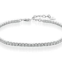 Bracciale Tennis Argento 925 con Pietre Bianche simil diamanti