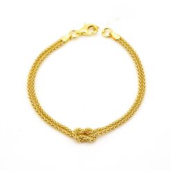 Bracciale nodo in Argento925 laminato oro giallo