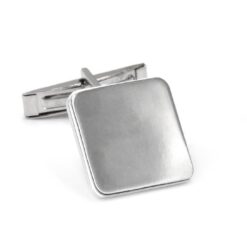 Gemelli Argento 925 quadrati personalizzabili lisci mod.piatto