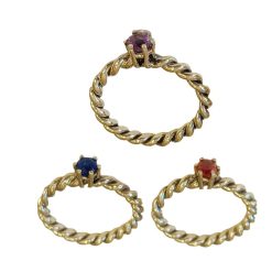 Anello MAEVA cordellina Argento925 con Pietre vari colori