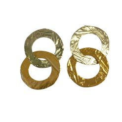 Orecchini MAEVA due Cerchi intrecciati Argento Bronzo Lavorati a mano – 2 misure